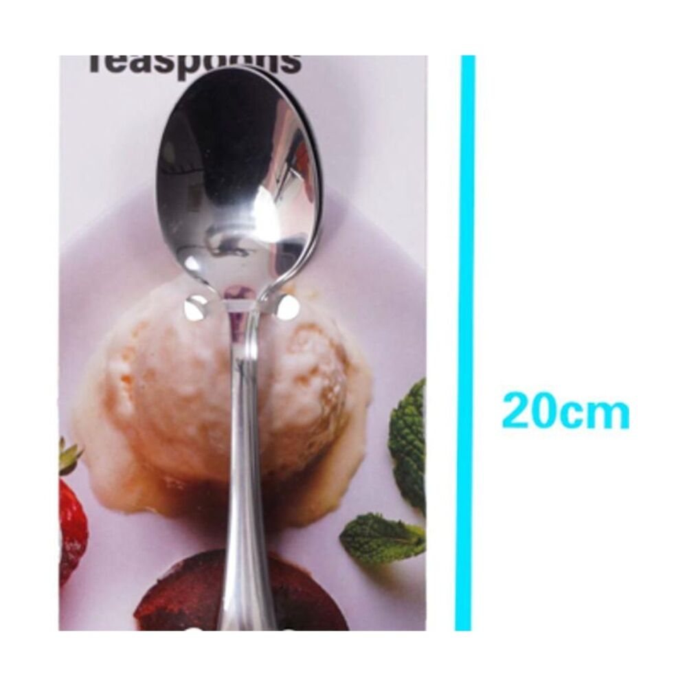 Braz Stainless Steel Deluxe Teaspoons Set Kitchen Cutlery 20cm Silver (4 Pieces) — image 2