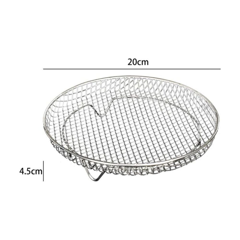 Braz Round Stackable Air Fryer Wire Mesh Baskets 3 Level (3 Pieces) — image 3