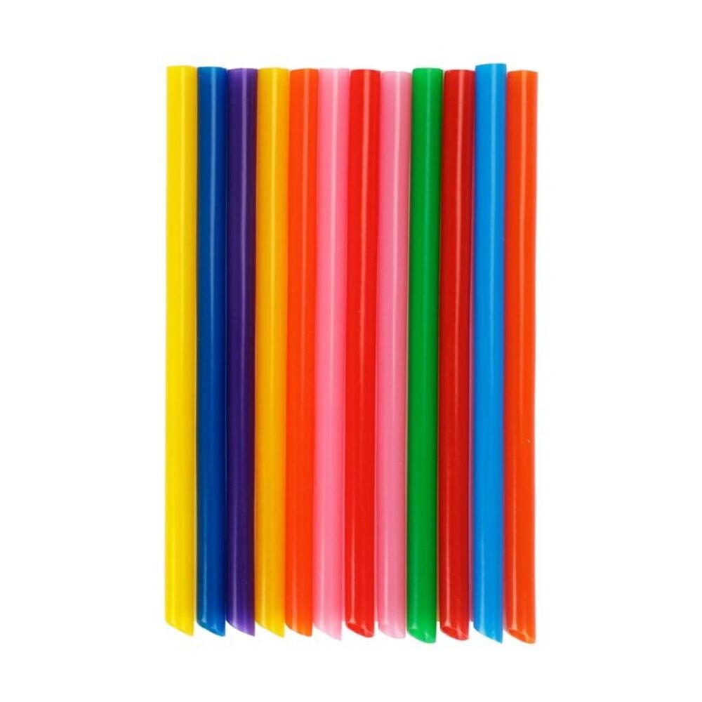 Braz 12pc Braz Plastic Reusable Straws Set Jumbo Multi Colour (24 Pack) — image 4