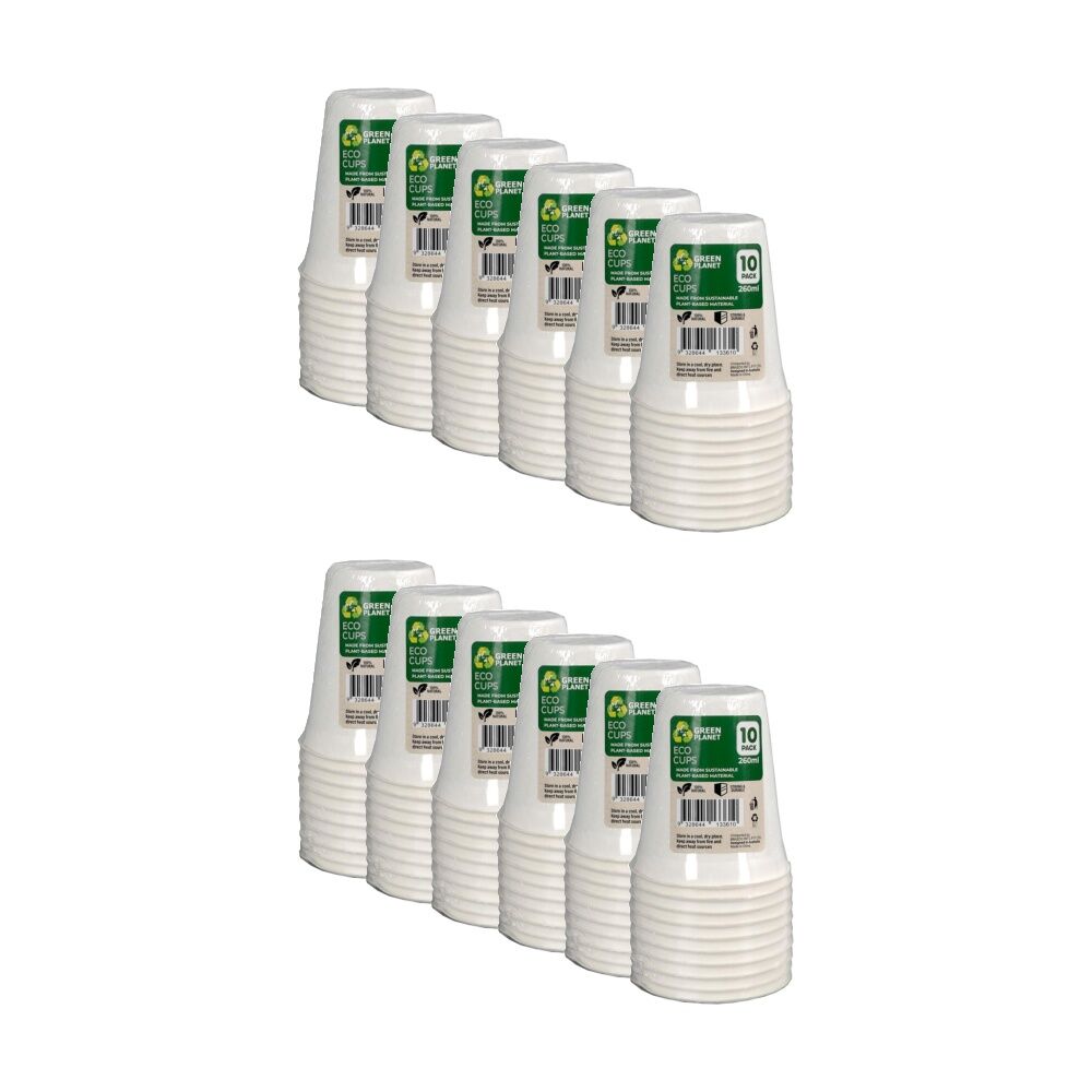 Braz 10pc Braz Earth Friendly Disposable Cups Tableware Serveware 260ml (12 Pack)