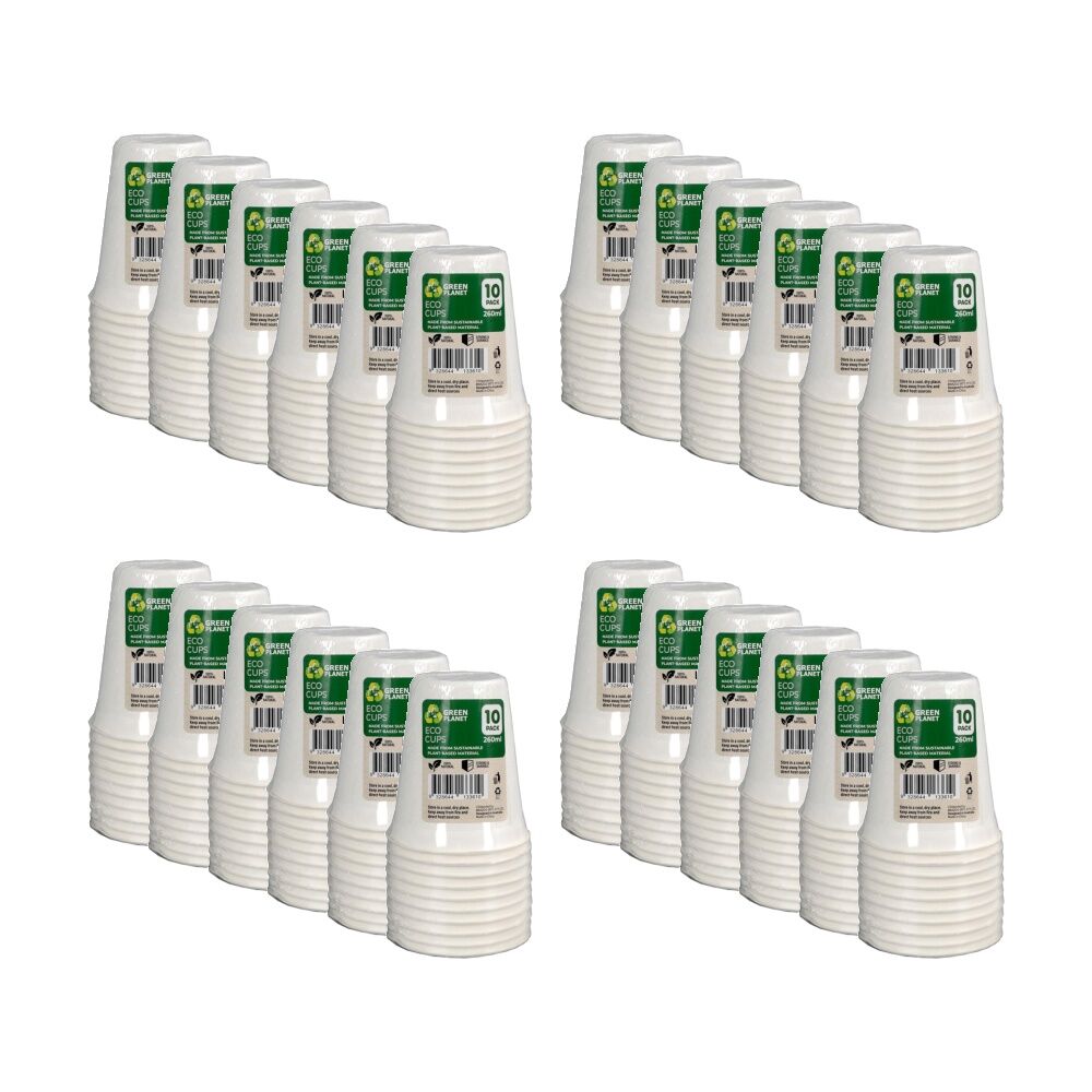 Braz 10pc Braz Earth Friendly Disposable Cups Tableware Serveware 260ml (24 Pack)