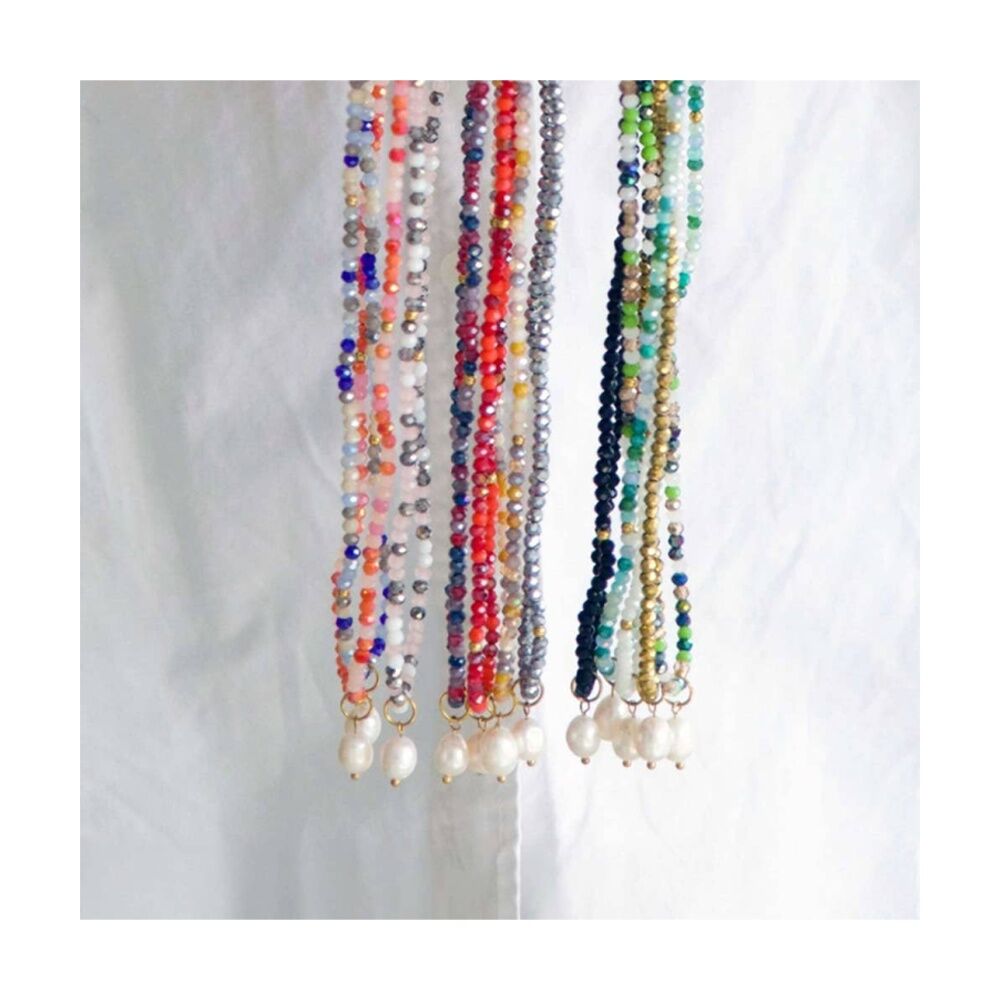 Kiki Oracle Crystal Wrap Jewellery Bracelet Necklace Green White Gold Kiki — image 6