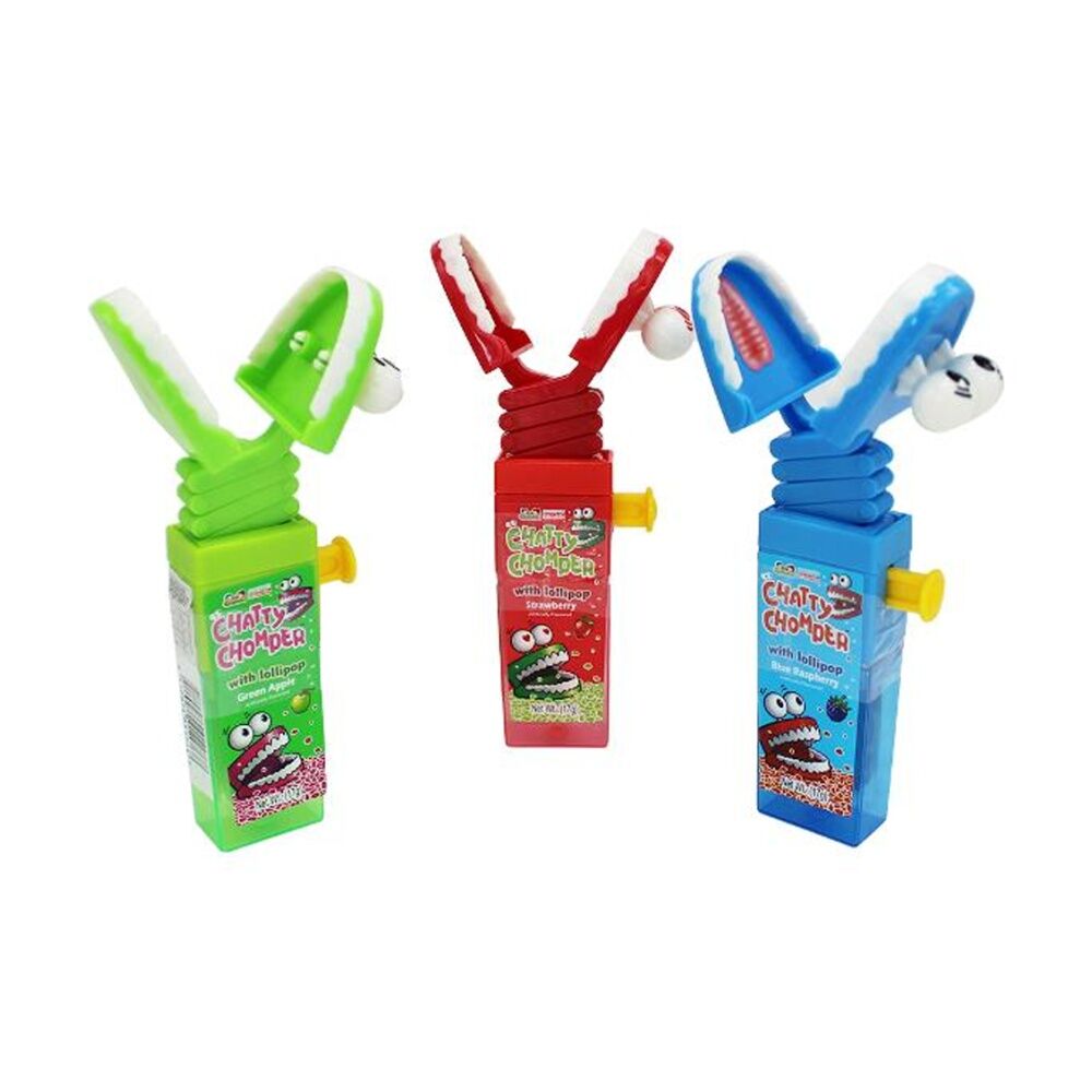 Kidsmania Chatty Chomper Toy w/ Fruit Flavoured Lollipop 17g Assorted (24 Pack) — image 2