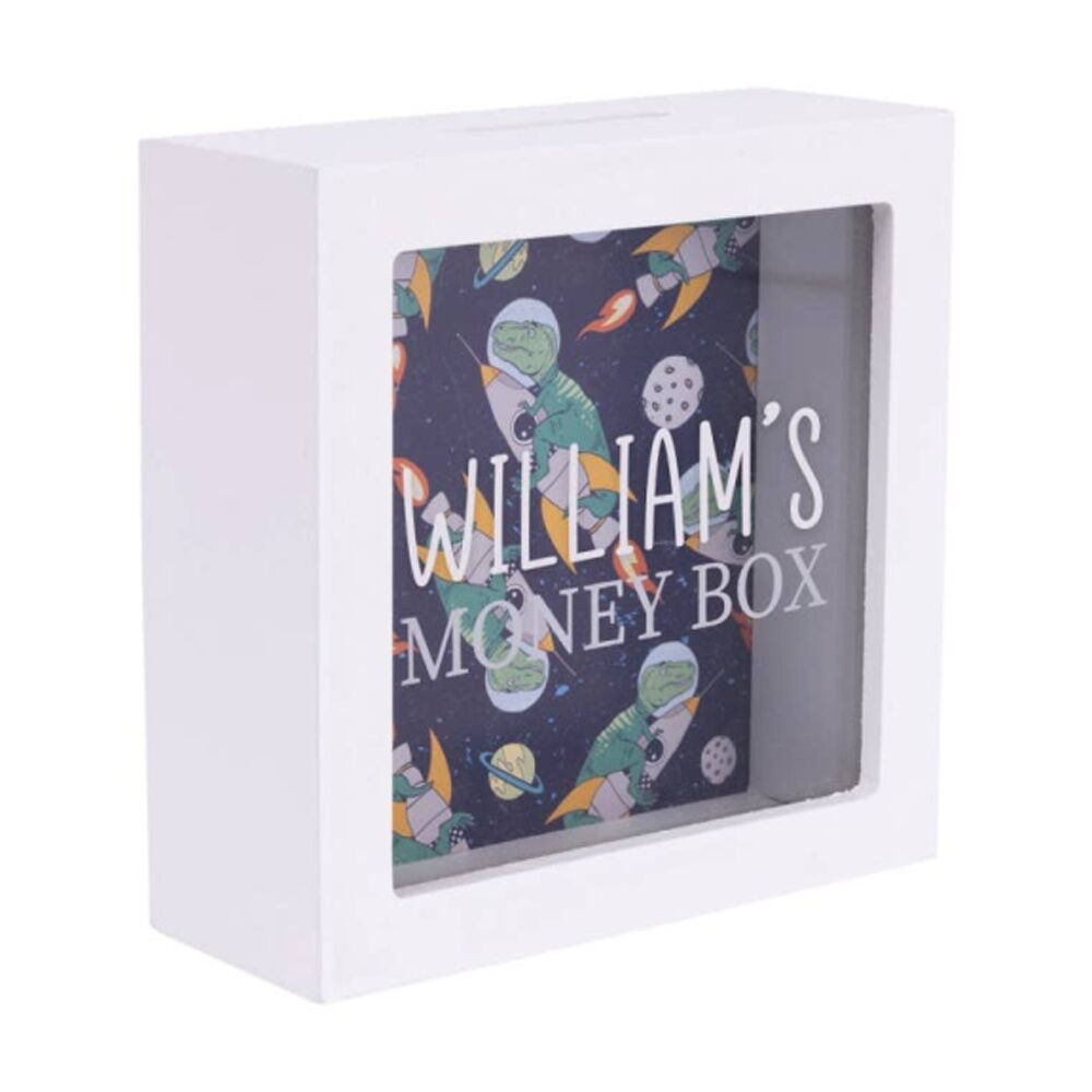 Splosh Kids Money Box William Personalised White Dark Blue 13x5x13cm (2 Pack) — image 2