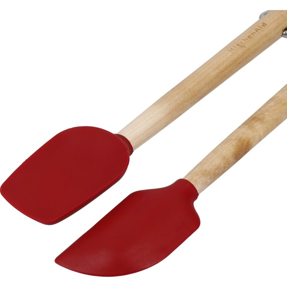 Kitchen Aid KitchenAid 2pc Mini Birchwood Spatulas Set Empire Red Heat Resistant — image 5
