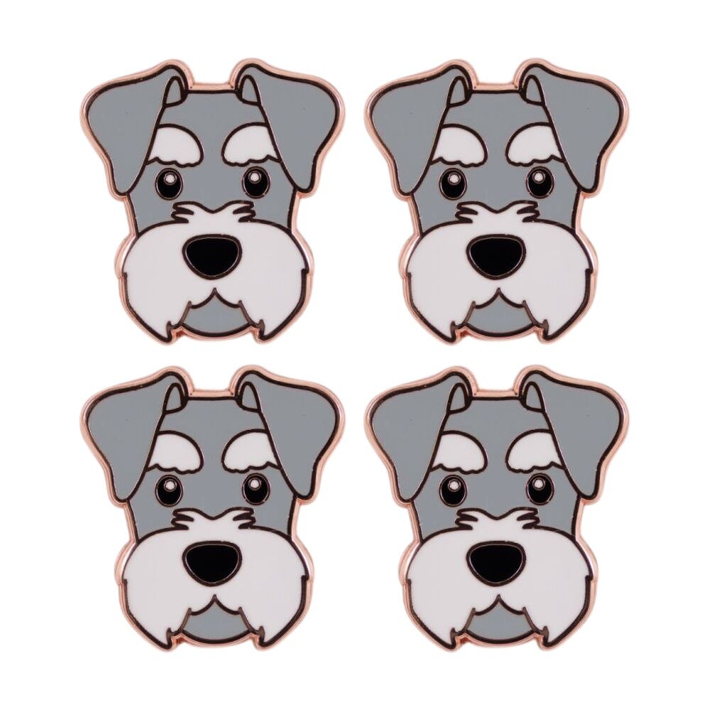 Splosh Schnauzer Keepsake Pin Enamel 3y+ Rose Gold 3x1x2.5cm (4 Pack)