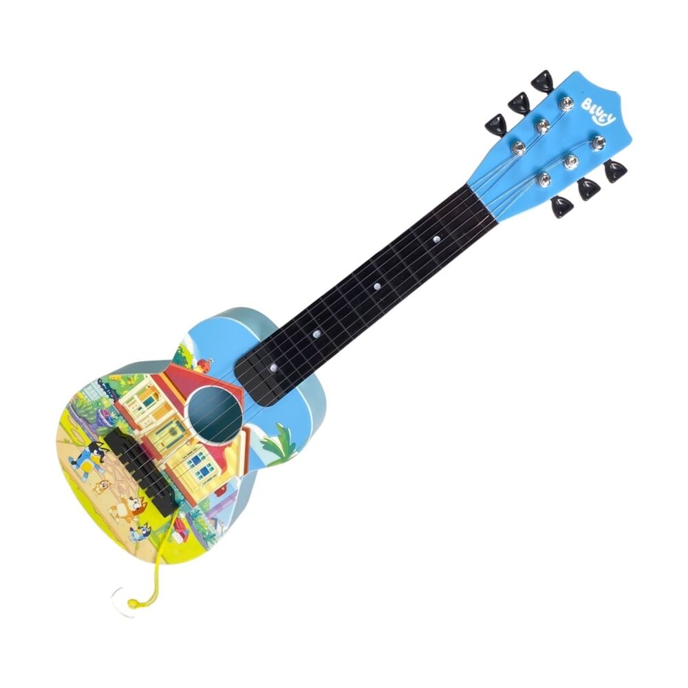 Bluey 3Y+ 53cm Guitar Real Metal Strings Vibrant Graphics Musical Kids Toy