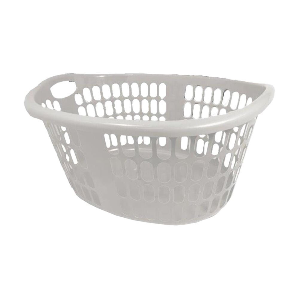 Braz Assorted Plastic Lightweight Oval Laundry Basket w/ Handles