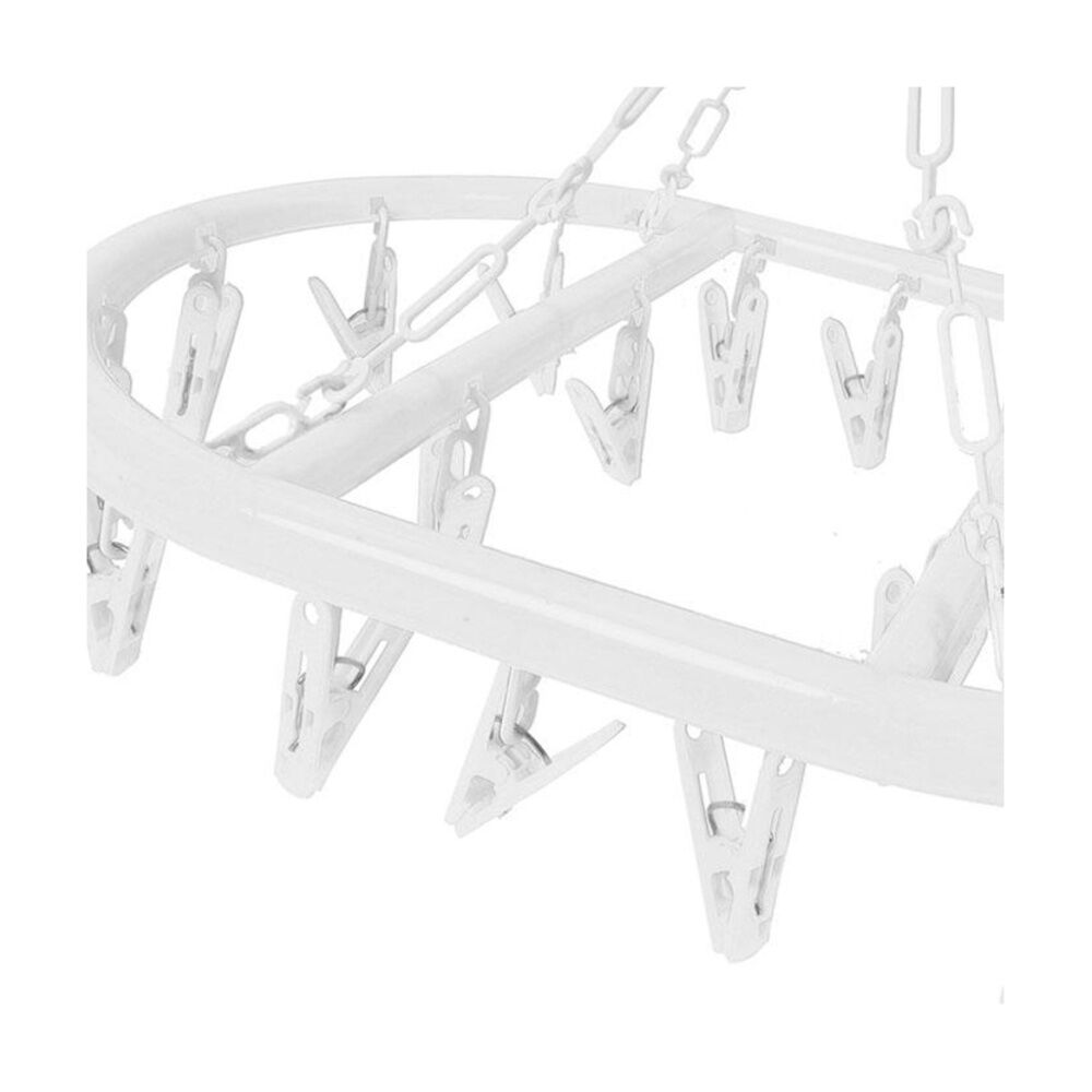 Braz Plastic Oval Airer Clothes Hanger w/ 20 Peg Hooks Assorted (6 Pack) — image 5