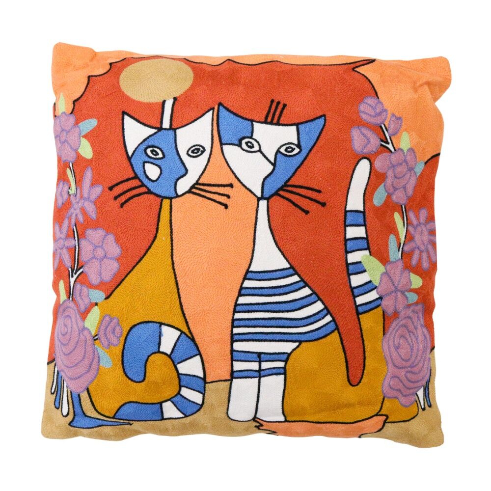 LVD Picasso Cat Pair Decorative Home/Living Decor Cushion/Pillow 45x45cm (2 Pack) — image 2