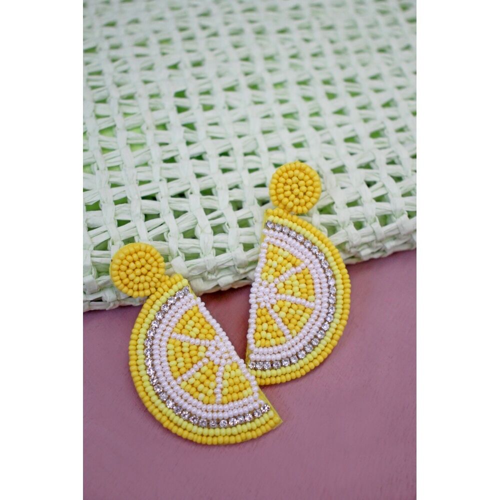 LVD Multicolour Womens Watermelon & Lemon Earrings w/ Stainless Steel Fittings — image 3