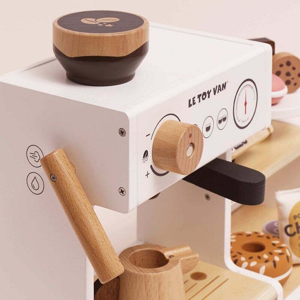 LE Toy Van Tabletop Cafe Playset Wooden Coffee Machine Accessories Kids 3y+ Le Toy Van — image 2