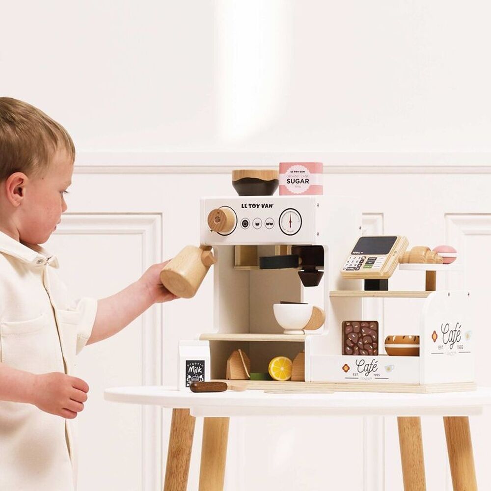 LE Toy Van Tabletop Cafe Playset Wooden Coffee Machine Accessories Kids 3y+ Le Toy Van — image 8