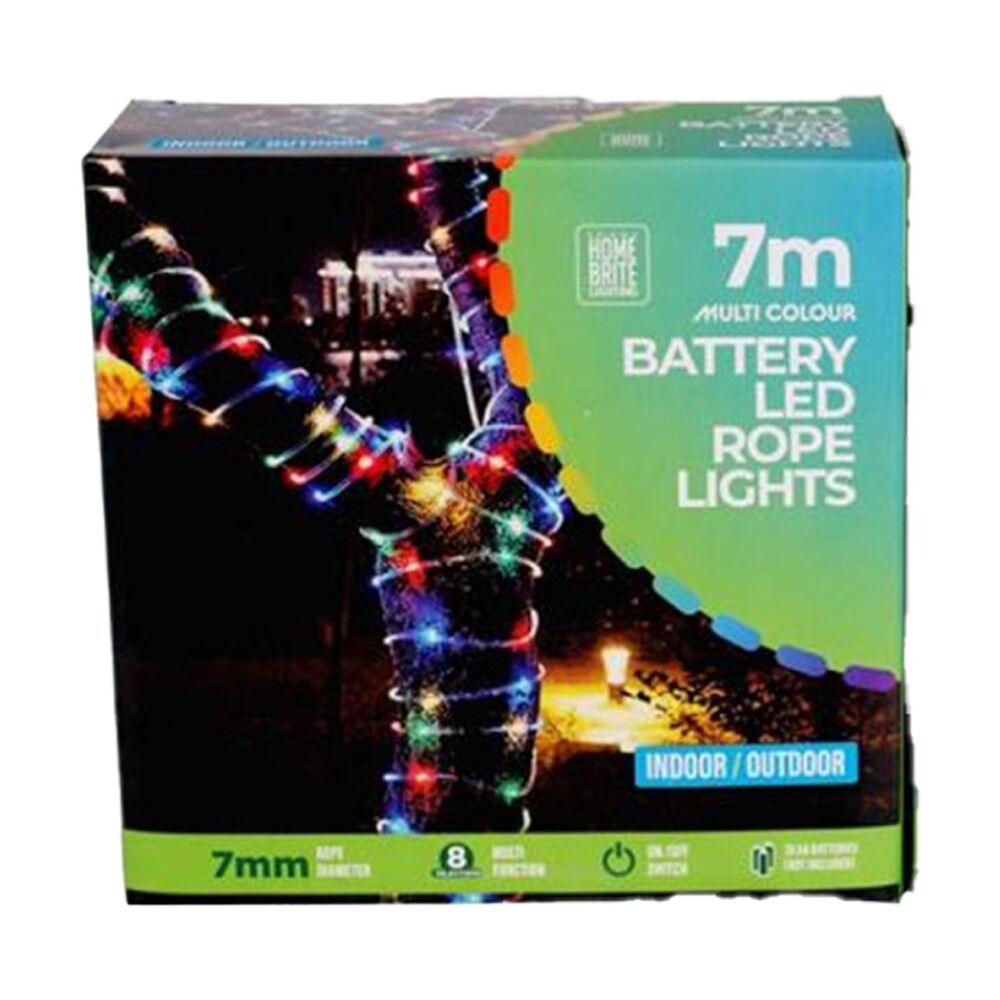 Home Brite Battery Operated Outdoor LED Rope String Lights 7 Metres Assorted (2 Pack) — image 2