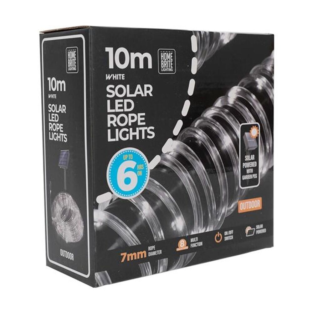 Home Brite Outdoor LED Solar Rope String Lights 10 Metres White (4 Pack) — image 2