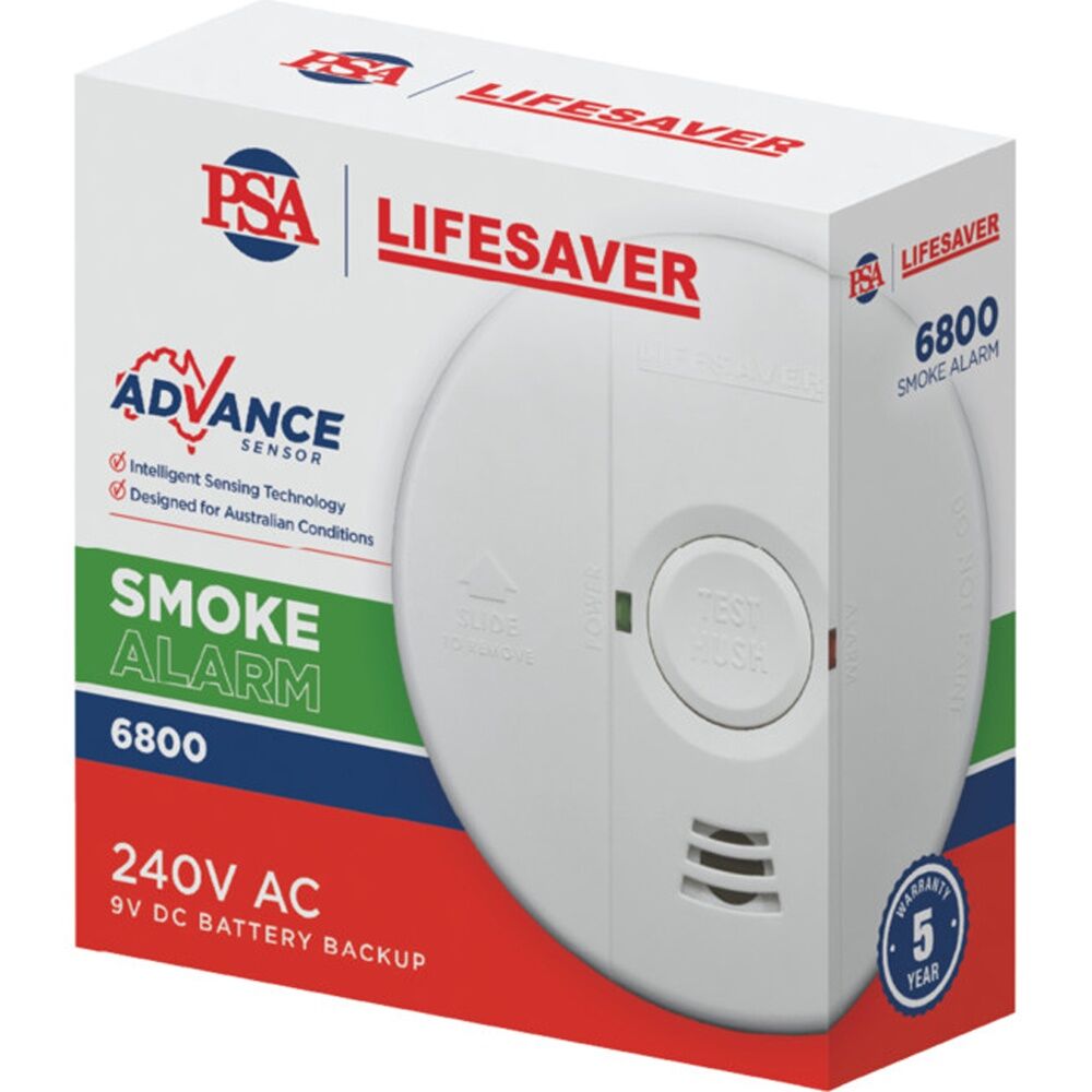 Psa 240V Smoke Alarm With 9V Backup Advanced Sensor Photoelectric Detector — image 2
