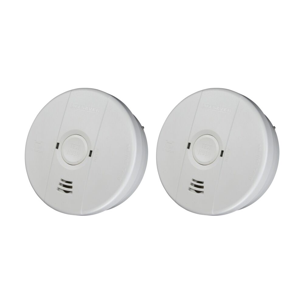 Psa 240V Smoke Alarm With 9V Backup Advanced Sensor Photoelectric Detector (2 Pack)