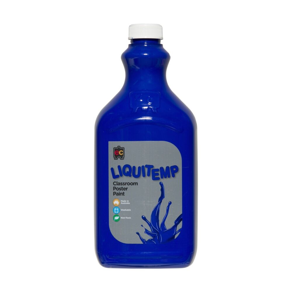 Educational Colours Liquitemp Classroom Poster Paint Brilliant Blue 2L (2 Pack) — image 2