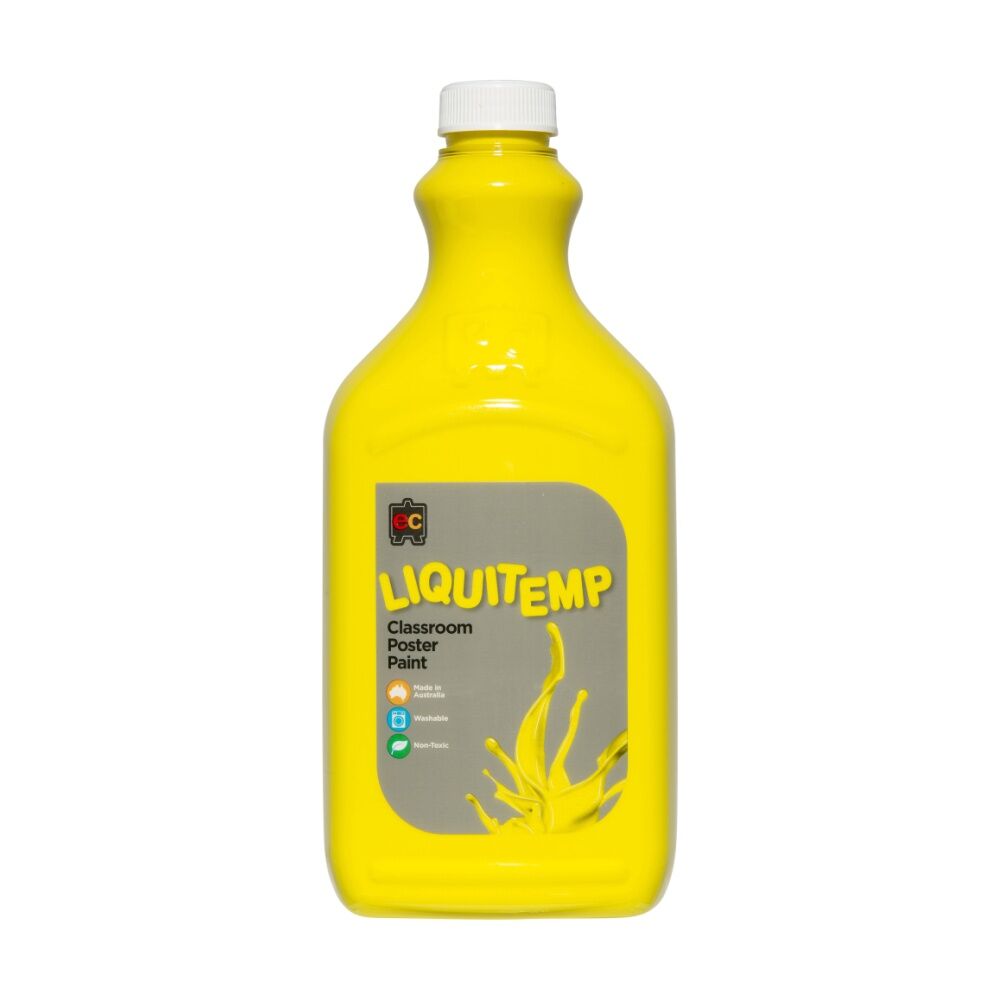 Educational Colours Liquitemp Classroom Poster Paint Brilliant Yellow 2L