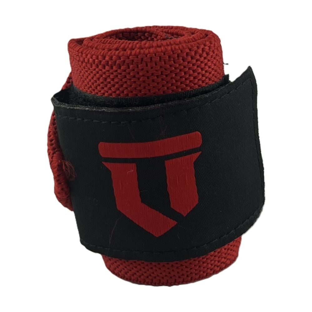 Lift-Tech Comp Elastic Support Wrist Wrap Red 18in w/ Thumb Loop (2 Pieces) — image 3