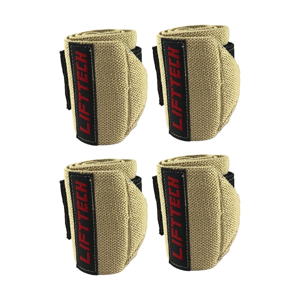 Lift-Tech 2pc Lift-Tech Comp Elastic Support Wrist Wrap Skin 18in w/ Thumb Loop (2 Pack)
