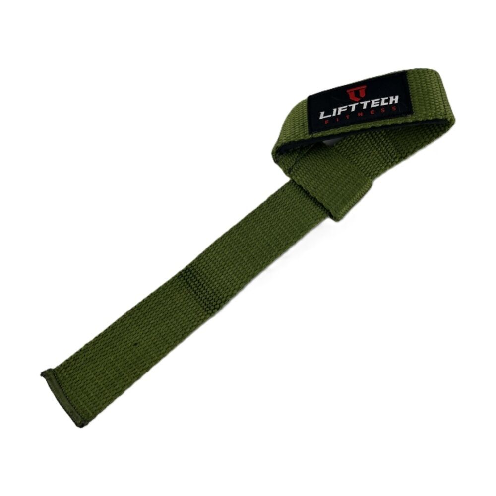 Lift-Tech Neo-Tech Padded Cotton Wrist Support Lifting Straps Army 21.5in (2 Pieces) — image 2