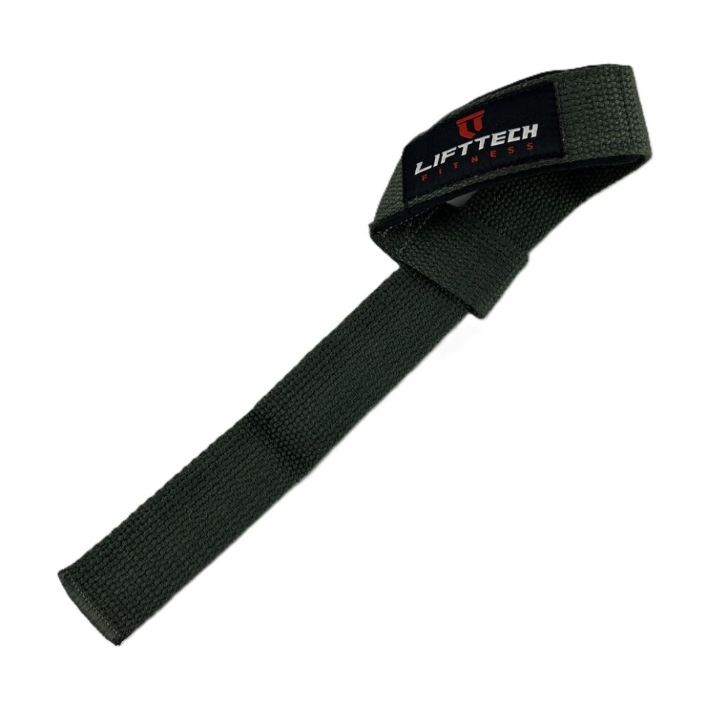 Lift-Tech 2pc Lift-Tech Neo-Tech Padded Cotton Wrist Support Lifting Straps Grey 21.5in (2 Pack) — image 4