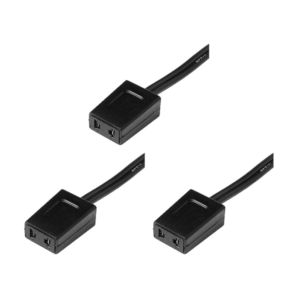 1M 240V AC Fan Lead 62.5cm 2 Pin Power Computer Electrical (3 Pack)