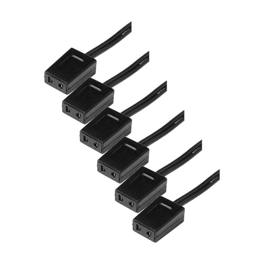1M 240V AC Fan Lead 62.5cm 2 Pin Power Computer Electrical (6 Pack)