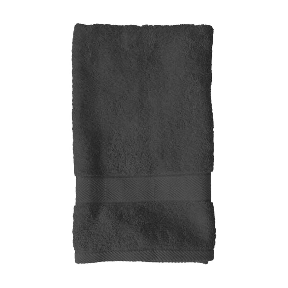 Regal Soft Cotton Absorbent Bath Towel Bathroom Accessory 68x137cm Black (6 Pack) — image 2