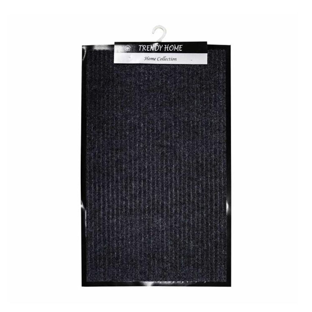 Braz Outdoor Mat Rub Back 38x58cm - Textured Doormat For Effective Dirt Removal - Indoor Outdoor Use - Hanging Hook Rectangular - 2 Pack - Black Grey