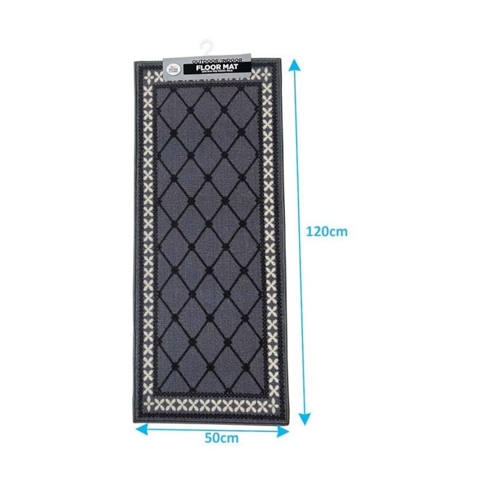 Braz Outdoor Indoor Non Slip Latex Diamond Floormat Rug 50x120cm Assorted (2 Pack) — image 4