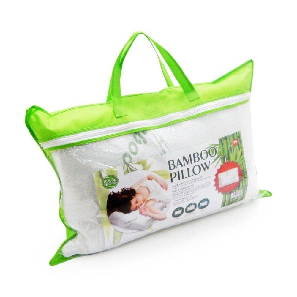 Braz 40x60x12cm Bamboo Flat Breathable Cooling Comfort Sleeping Pillow