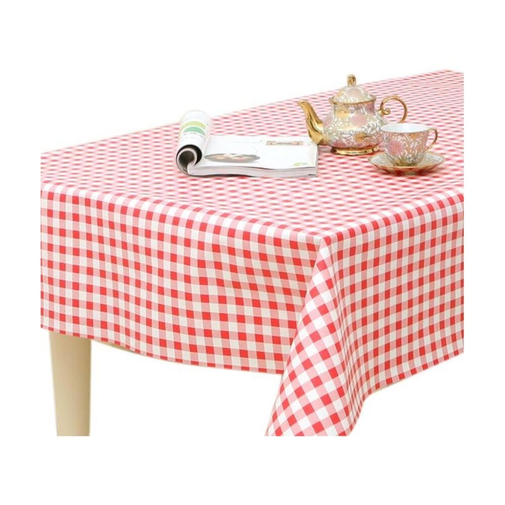 Braz Vinyl Flannelback Checkered Tablecloth 132x178cm Assorted (6 Pack) — image 5