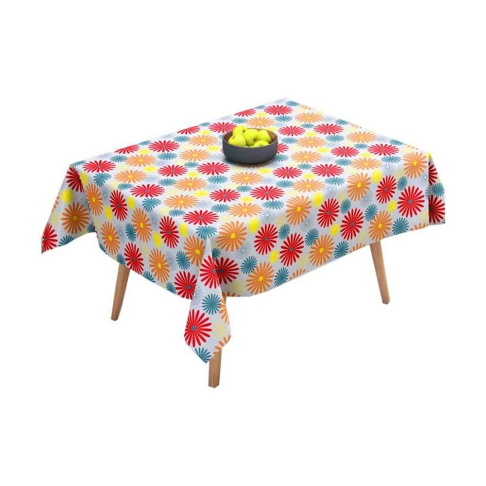 Braz 132x178cm Assorted Vinyl Flannelback Floral Print Tablecloth — image 4
