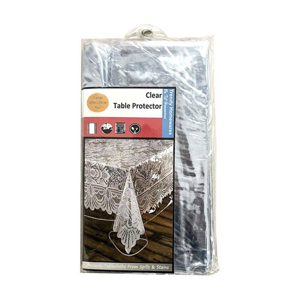 Braz PVC Dining Table Cover Spill & Stain Protector 150x230cm Clear (2 Pack) — image 2