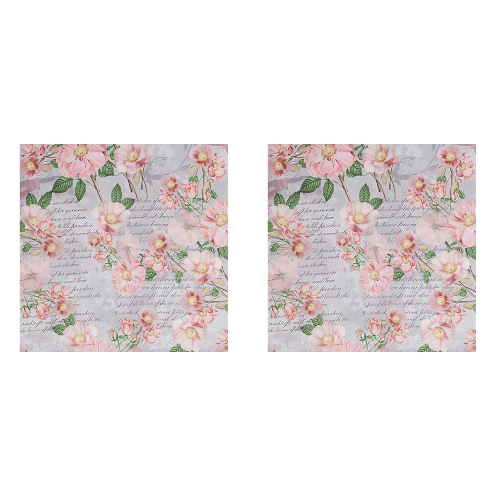 Braz Printed Room Darkening Hanging Curtain Home Decor 140x223cm Pink Floral (2 Pack)