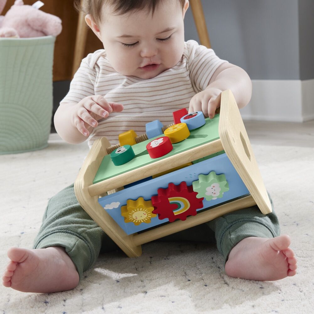 Fisher Price Baby Wooden Activity Triangle 3 Sided Play Toy 6m+ — image 2