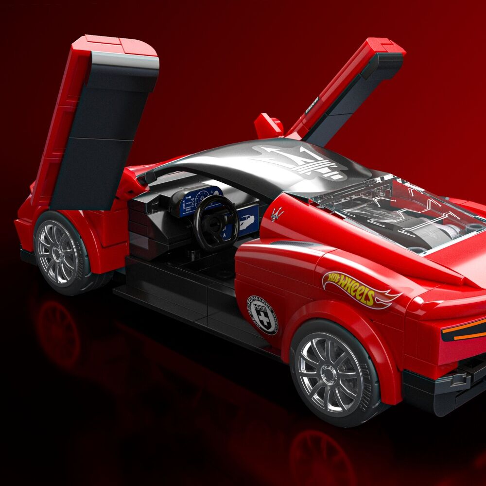 Hot Wheels Speed Maserati MC20 Car Build & Customise Set Red 10y+ (250 Pieces) — image 7