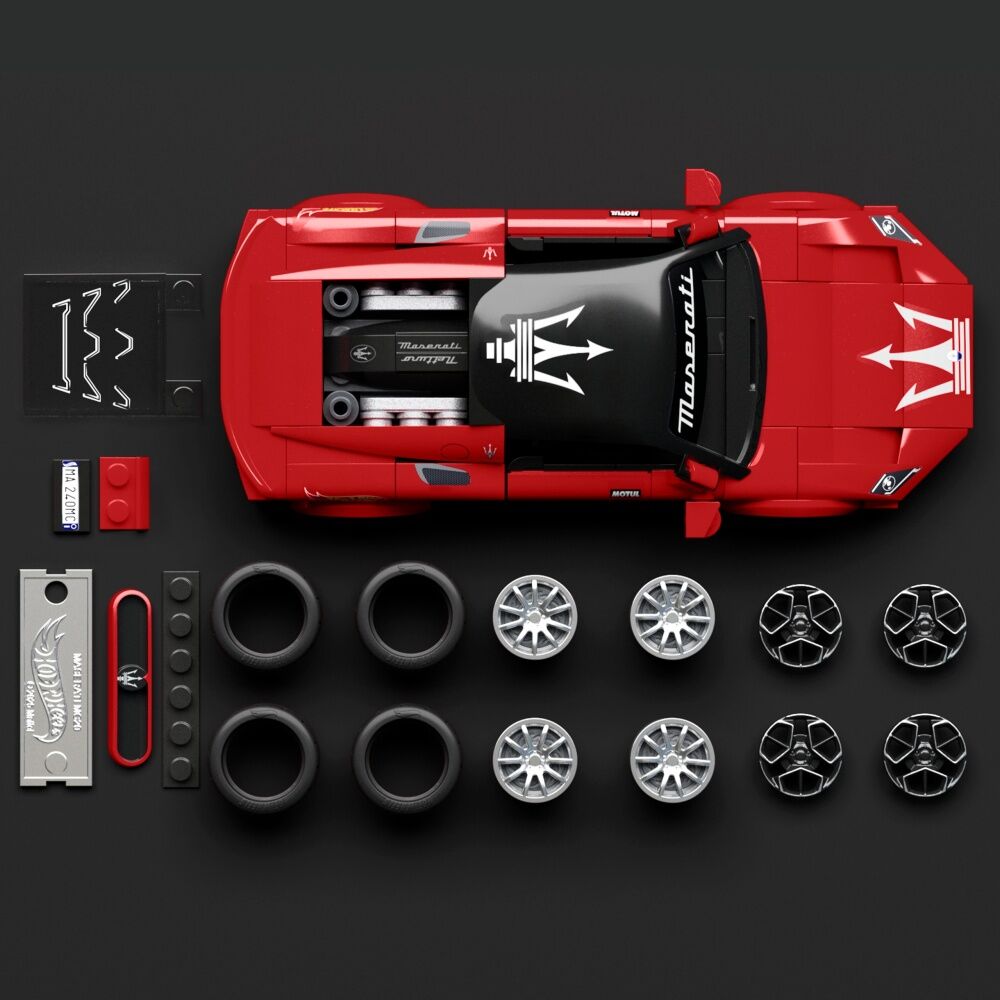 Hot Wheels Speed Maserati MC20 Car Build & Customise Set Red 10y+ (250 Pieces) — image 5