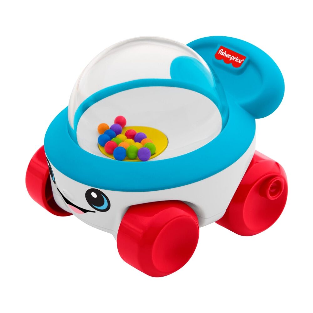 Fisher Price Classic Mini Corn Popper Push Toy with Colorful Balls and Rolling Wheels Ages 6 Months Plus 6m+