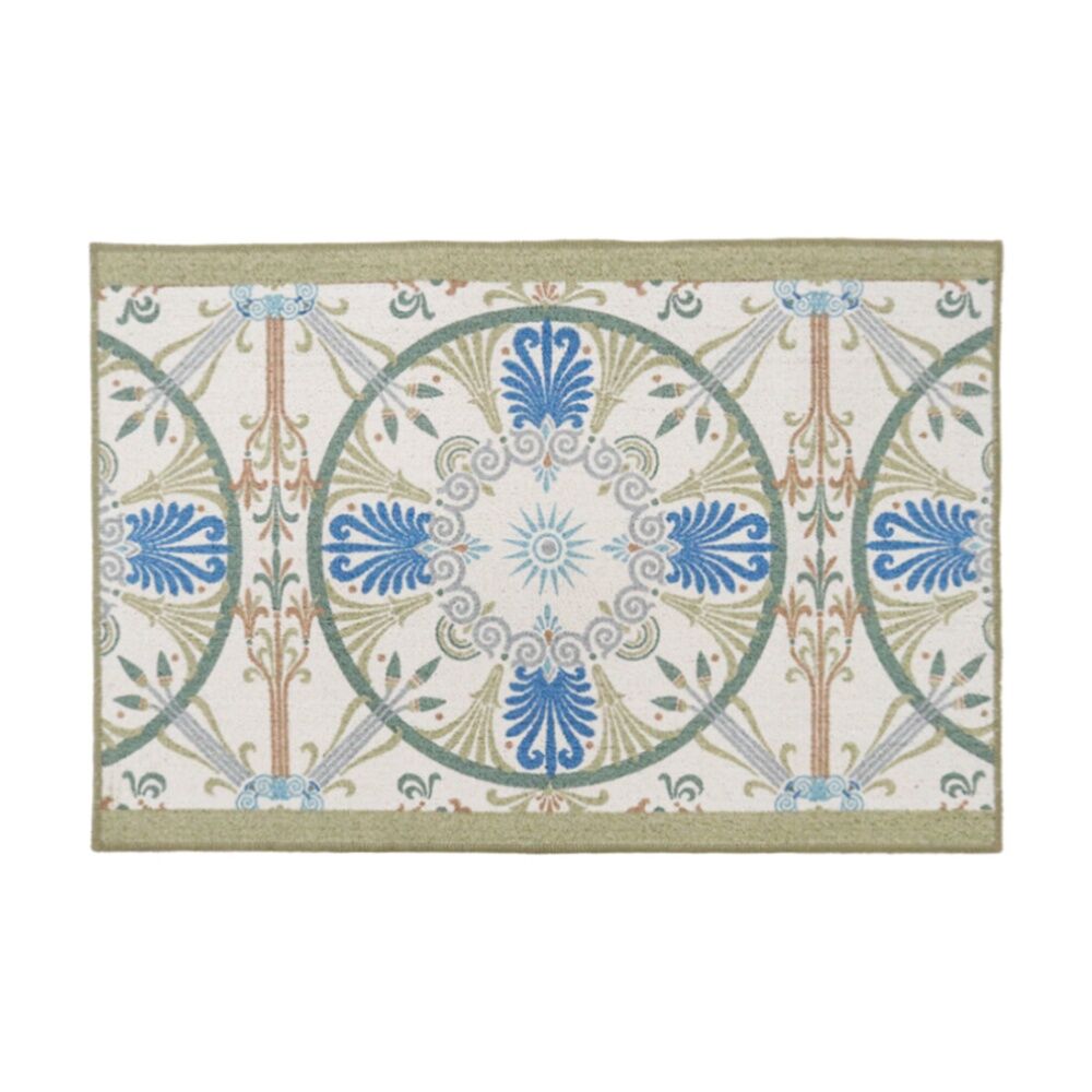 LVD 90x60cm Non-Slip Olive Morrocan Indoor Woven Floor & Door Mat