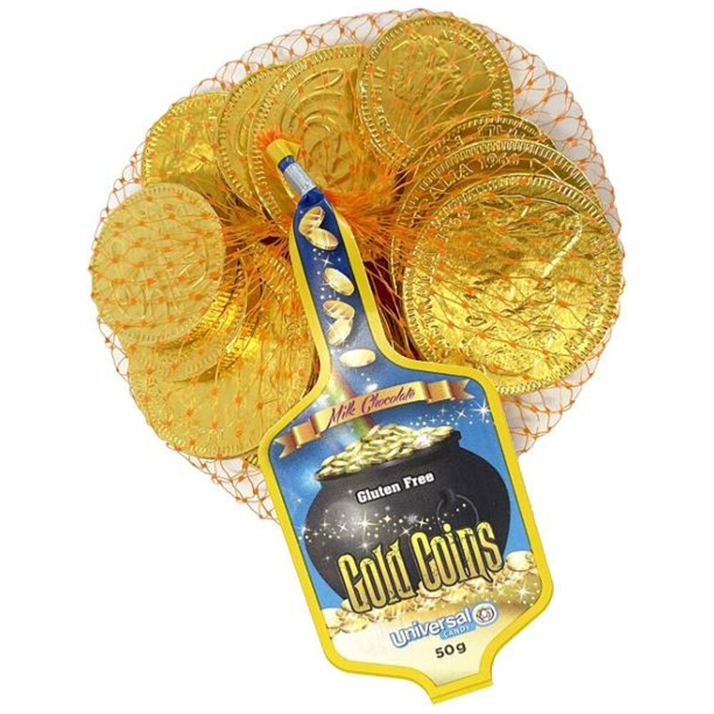 Universal Candy Individually Wrapped Milk Chocolate Gold Coins 50g (30 Pack) — image 2