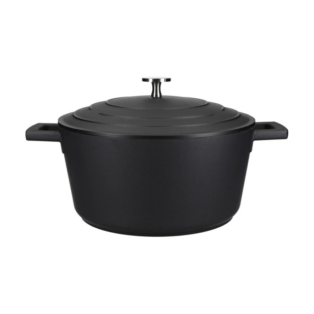 Mastercraft Cast Aluminium Casserole Dish Kitchen Cooking Pot Large 4L 24cm