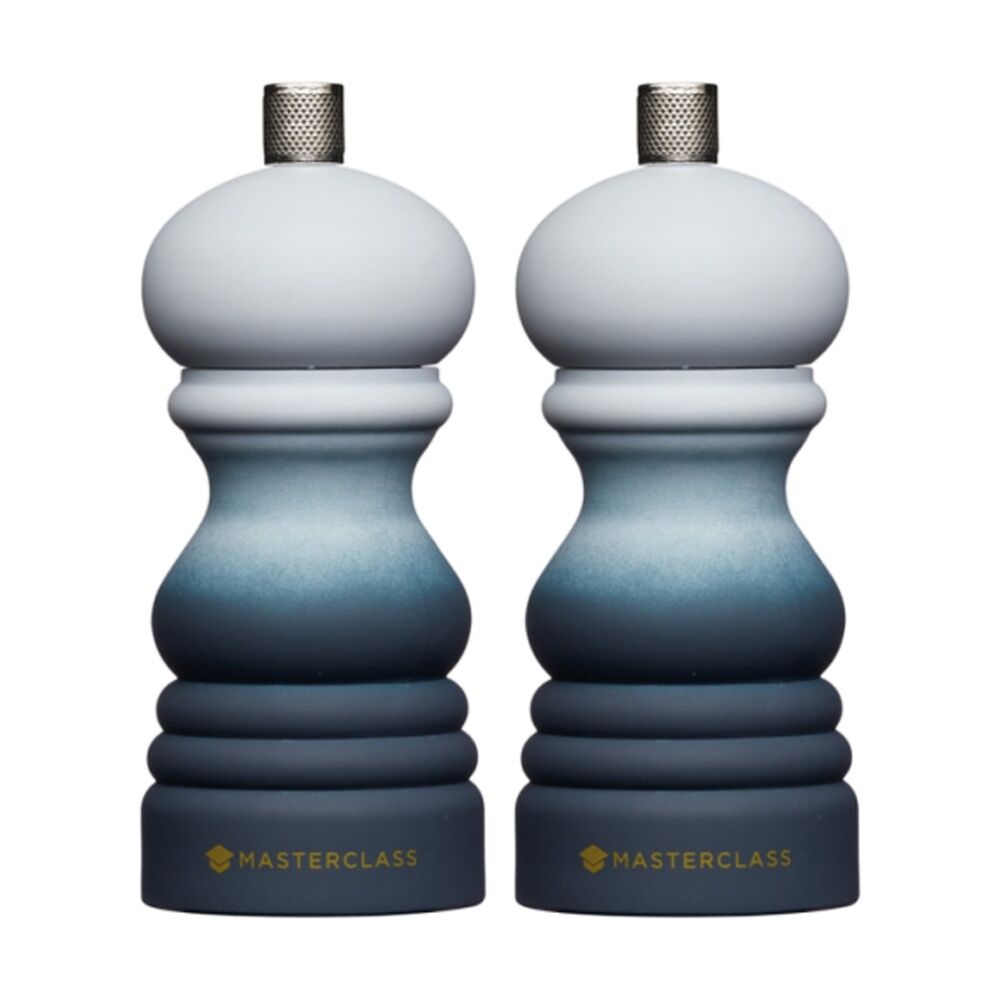 Masterclass Refillable Grey Ombre Plastic Salt & Pepper Mill 5x12.5cm (2 Pack)
