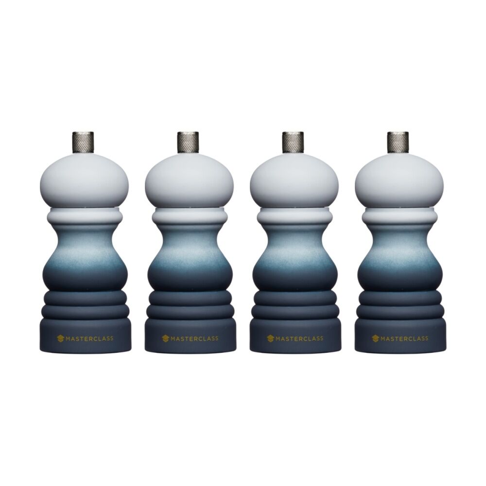 Masterclass Refillable Grey Ombre Plastic Salt & Pepper Mill 5x12.5cm (4 Pack)