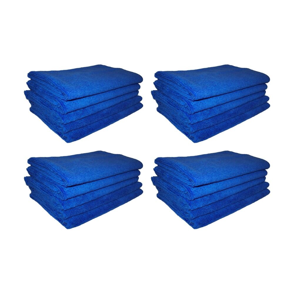 Cleanstar 5pc Cleanstar Microfibre Cleaning Cloths Non Abrasive 40x40cm Blue (4 Pack)