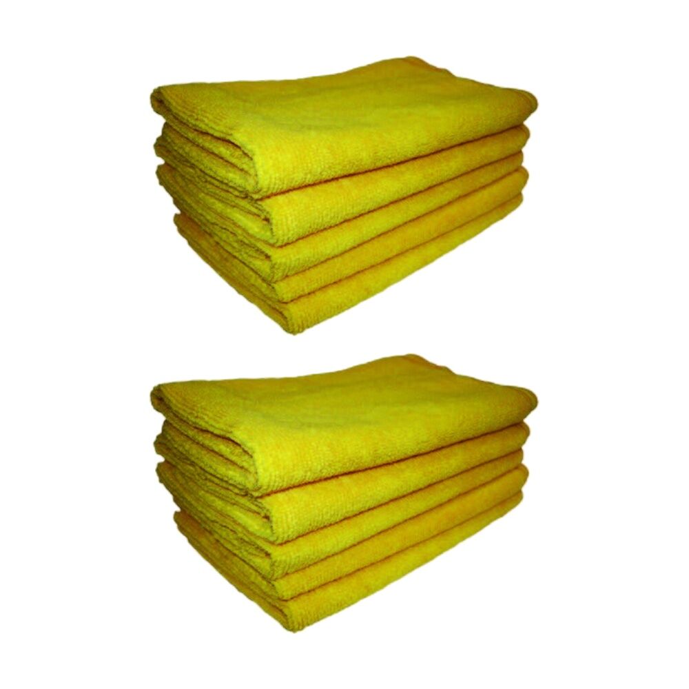 Cleanstar 5pc Cleanstar Microfibre Cleaning Cloths Non Abrasive 40x40cm Yellow (2 Pack)