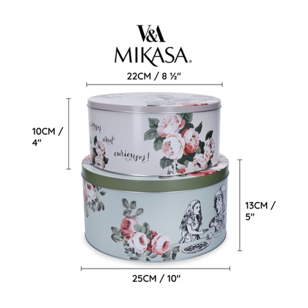 Mikasa V&A Alice In Wonderland Cake Tins Decorative Storage Set (2 Pieces) — image 5