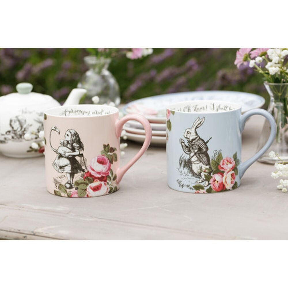 Mikasa Alice In Wonderland His And Hers Bone China Mugs Set 380ml (2 Pieces) — image 5